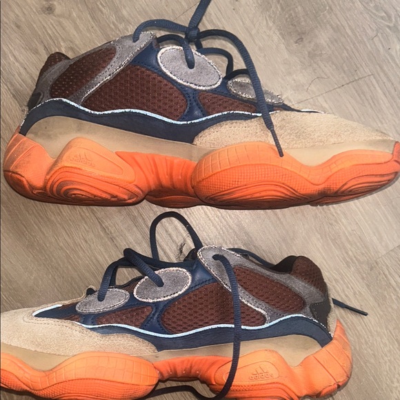 Yeezy Sneakers - Blue, Brown, and Orange - Picture 9 of 12